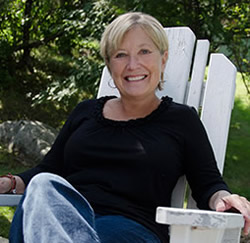 Sheryl Peterson at the cabin